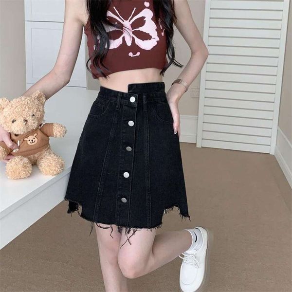 black skirt for women style large size irregular design denim high waist slim a line
black skirt for women style large size irregular design denim high waist slim a line