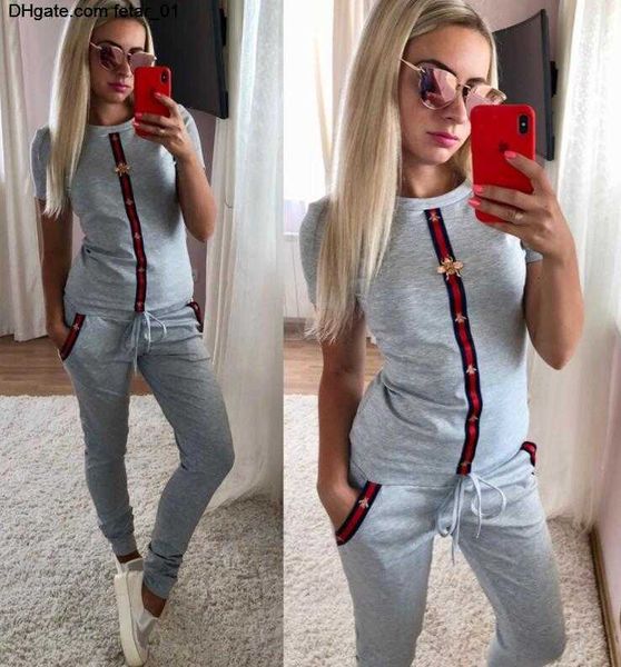 2022 designer g g tracksuits luxury two piece pants set outfits little bee decoration short sleeve trousers sports suit leisure jogging se, Gray
2022 designer g g tracksuits luxury two piece pants set outfits little bee decoration short sleeve trousers sports suit leisure jogging se, Gray