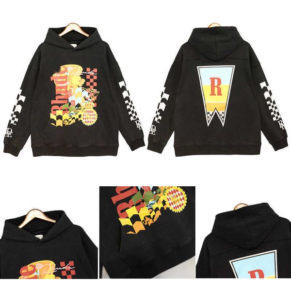 sweater rhude washed old loose men's and women's over-size american hoodie sweater, Black
sweater rhude washed old loose men's and women's over-size american hoodie sweater, Black