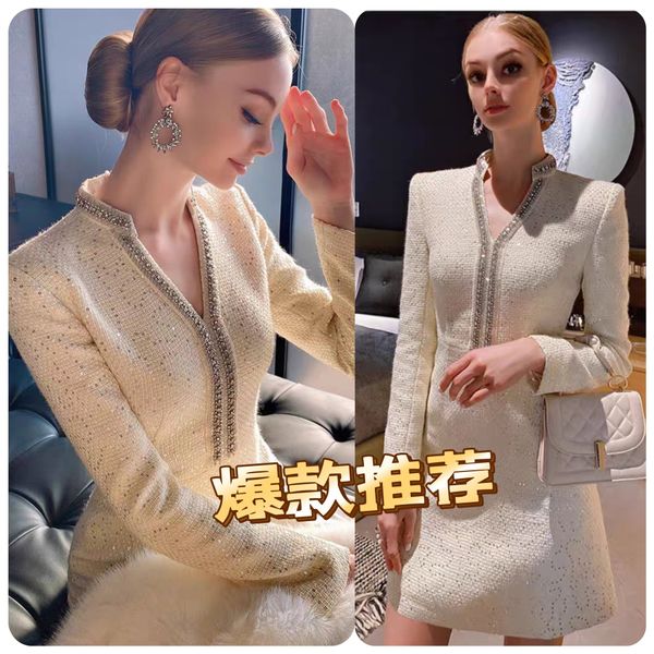 chan 2023 plus size womens clothing dresses for women new designer dress women sequins tweed dress dresses designer fashion party dresses ch, White;black
chan 2023 plus size womens clothing dresses for women new designer dress women sequins tweed dress dresses designer fashion party dresses ch, White;black