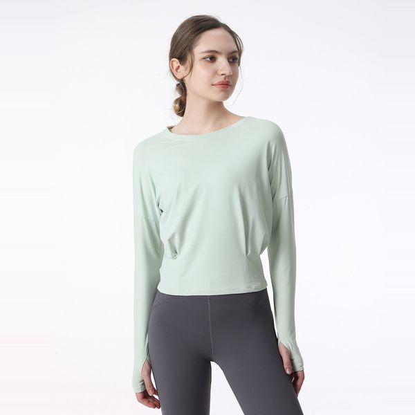 Sports Lu Top Long Sleeved Women Loose Fiess Clothes Slim Workout Training Yoga T-shirts Fashion Casual Breathable Gym Outfits Green
Sports Lu Top Long Sleeved Women Loose Fiess Clothes Slim Workout Training Yoga T-shirts Fashion Casual Breathable Gym Outfits Green