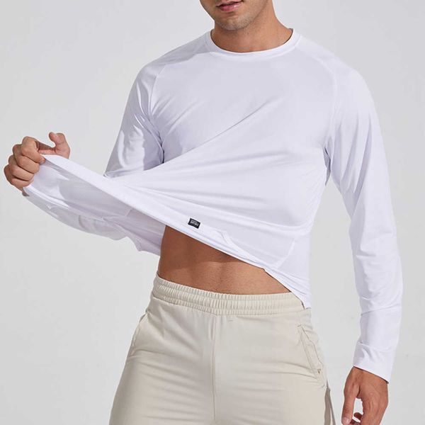 new sports long sleeve t-shirt men's moisture absorbing and sweatwicking solid color split stretch outdoor fitness round neck quick dry, White;black
new sports long sleeve t-shirt men's moisture absorbing and sweatwicking solid color split stretch outdoor fitness round neck quick dry, White;black