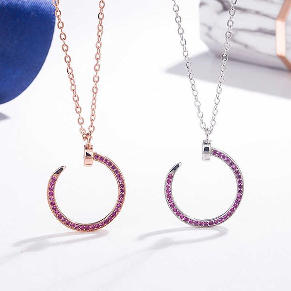 hran s925 sterling silver card nail necklace women's full diamond micro inlaid jewelry powder collar chain creativity
hran s925 sterling silver card nail necklace women's full diamond micro inlaid jewelry powder collar chain creativity