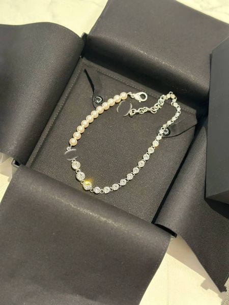 women necklaces designer brand pearl rhinestone double letter pendant 18k gold plated newklace wedding jewelry accessories, Silver
women necklaces designer brand pearl rhinestone double letter pendant 18k gold plated newklace wedding jewelry accessories, Silver