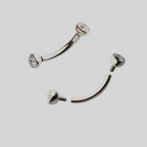 labret lip piercing jewelry astm 36 internally threaded double bezel gem end 16g curved eyebrow barbell 230825, Black
labret lip piercing jewelry astm 36 internally threaded double bezel gem end 16g curved eyebrow barbell 230825, Black