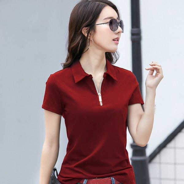 women's blouses shirts fashion summer womens short sleeve polos shirts cotton solid color zipper casual ladies lapel tees female slim, White
women's blouses shirts fashion summer womens short sleeve polos shirts cotton solid color zipper casual ladies lapel tees female slim, White