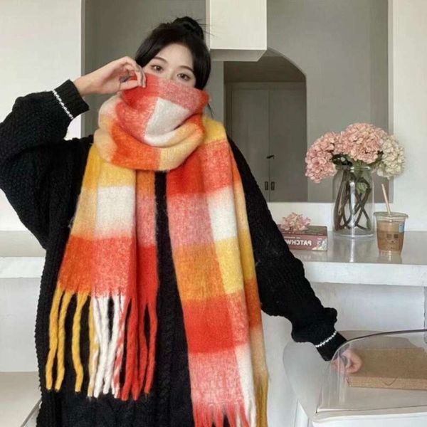 scarf autumn and winter fashion versatile circle gauze plaid shawl ins thick warm contrast color for women, Blue;gray
scarf autumn and winter fashion versatile circle gauze plaid shawl ins thick warm contrast color for women, Blue;gray