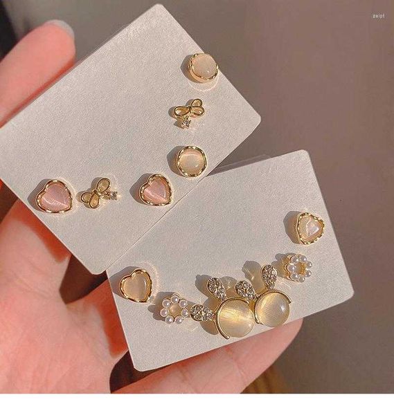 stud earrings colorful l 925 silver korea sweet cute 3 pair opal heart shape for woman daily life fashion jewelry, Golden;silver
stud earrings colorful l 925 silver korea sweet cute 3 pair opal heart shape for woman daily life fashion jewelry, Golden;silver