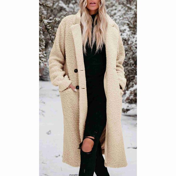 autumn and winter warm coat long sleeved polo collar women's plush women's coat, Black;brown
autumn and winter warm coat long sleeved polo collar women's plush women's coat, Black;brown