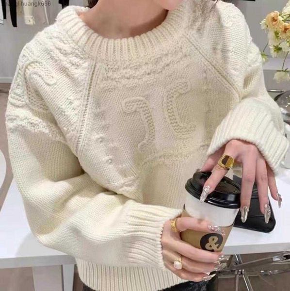 autumn-winter designer women sweater luxury knit loose jacquard outerwear atmospheric casual fashion, White;black
autumn-winter designer women sweater luxury knit loose jacquard outerwear atmospheric casual fashion, White;black