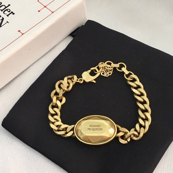 new designed the faceted stone chain bracelet in antique gold women thick chain bracelet punk hip hop ladies designer jewelry n01022100, Black
new designed the faceted stone chain bracelet in antique gold women thick chain bracelet punk hip hop ladies designer jewelry n01022100, Black