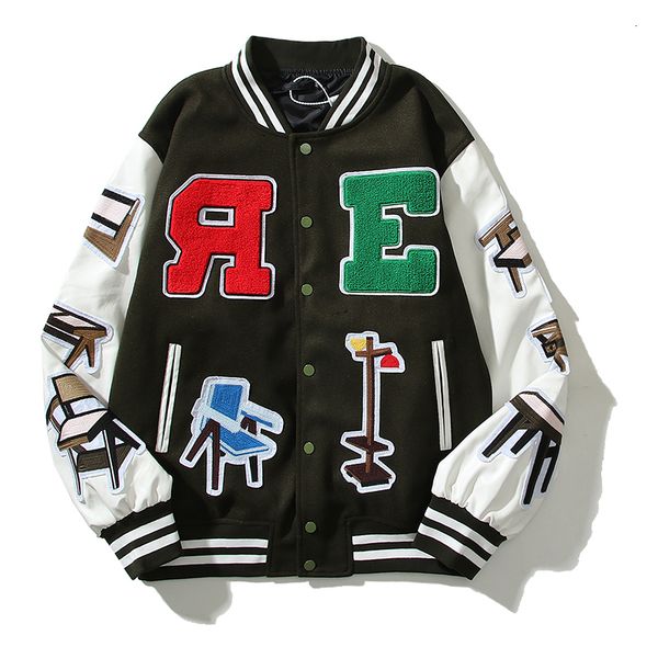 men s jackets letter flocking chair embroidery patchwork thick winter woolen for men and women stand streetwear oversized casual coat 230826, Black;brown
men s jackets letter flocking chair embroidery patchwork thick winter woolen for men and women stand streetwear oversized casual coat 230826, Black;brown