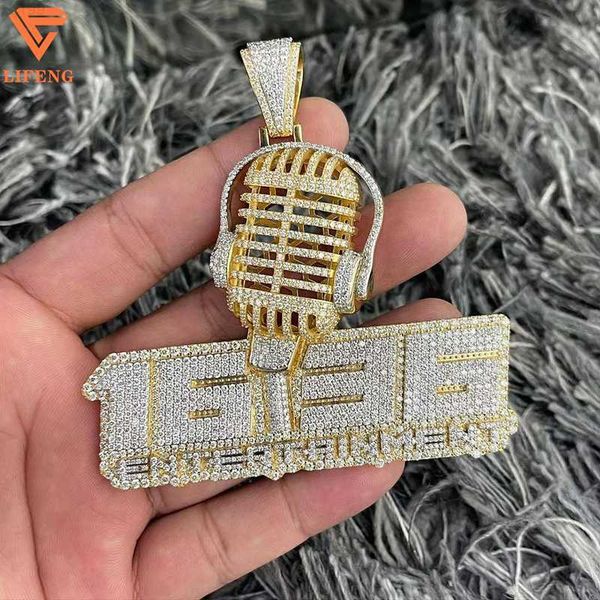 popular by testing vvs moissanite microphone pendant hip hop fashion personalized jewelry custom pendant, Silver
popular by testing vvs moissanite microphone pendant hip hop fashion personalized jewelry custom pendant, Silver