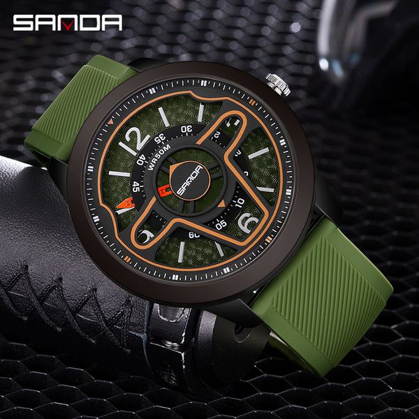 wristwatches sanda 9023 model unique design rotating dial soft silicone strap 50m waterproof quartz movement business men wrist watch 230825, Slivery;brown
wristwatches sanda 9023 model unique design rotating dial soft silicone strap 50m waterproof quartz movement business men wrist watch 230825, Slivery;brown