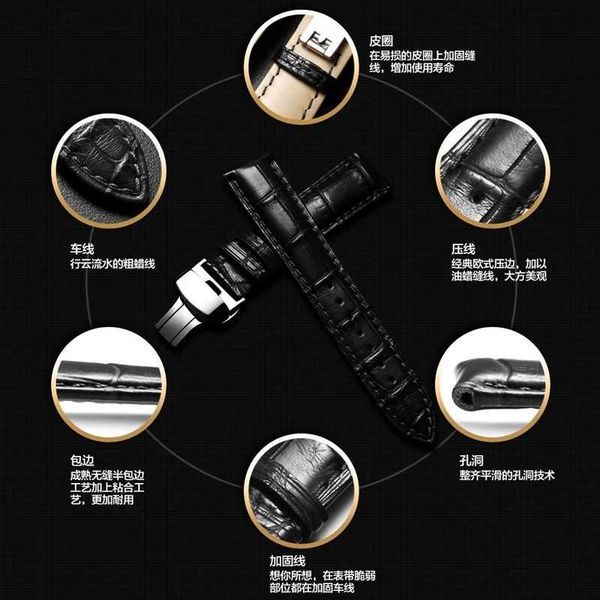 13mm-24mm (convex interface) black brown leather strap for tambour spin time men's and women's watch band with butterfly buckle h0, Silver
13mm-24mm (convex interface) black brown leather strap for tambour spin time men's and women's watch band with butterfly buckle h0, Silver