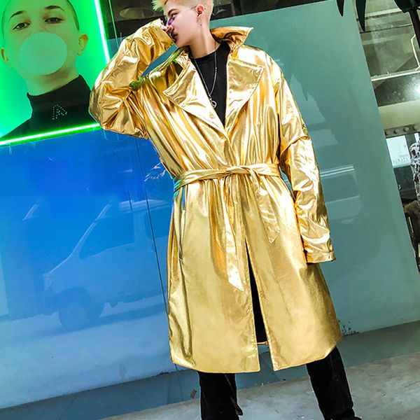 men s trench coats mens shiny gold coat nightclub dj dancer stage performance glossy windbreaker hip hop harajuku streetwear capote masculin, Tan;black
men s trench coats mens shiny gold coat nightclub dj dancer stage performance glossy windbreaker hip hop harajuku streetwear capote masculin, Tan;black