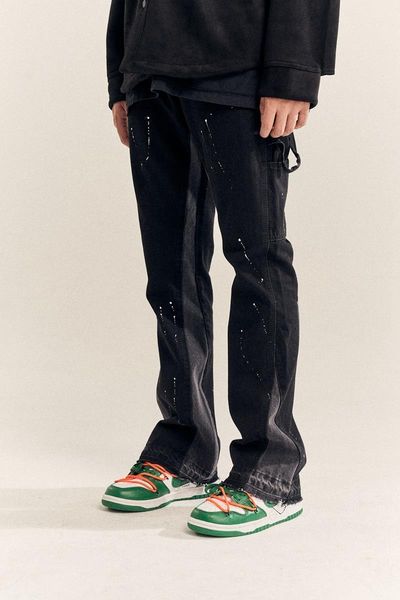 women s jeans ins high street trend men and women spring autumn retro splash ink stitching deconstructed straight flared trousers 230826, Blue
women s jeans ins high street trend men and women spring autumn retro splash ink stitching deconstructed straight flared trousers 230826, Blue
