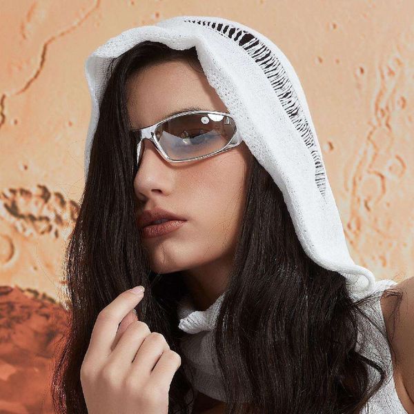 xunge silver sunglasses colorful hollowed out futuristic science and technology ie female trendy, White;black
xunge silver sunglasses colorful hollowed out futuristic science and technology ie female trendy, White;black