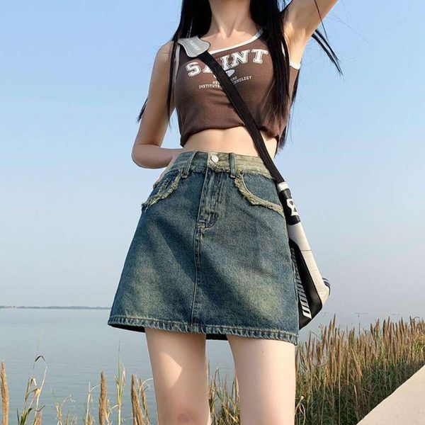 retract style denim skirt for women summer thin high waisted short a lined trend, Black
retract style denim skirt for women summer thin high waisted short a lined trend, Black