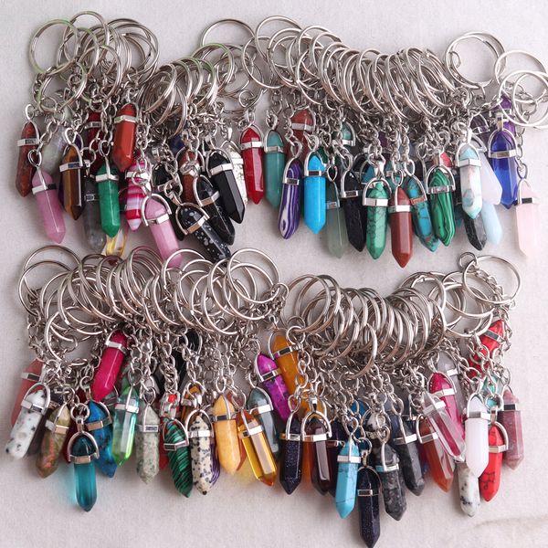 100pcs/lot stone bullet hexagonal keychain pendant healing energy key rings jewelry pendulum bulk wholesale items for business, Slivery;golden
100pcs/lot stone bullet hexagonal keychain pendant healing energy key rings jewelry pendulum bulk wholesale items for business, Slivery;golden
