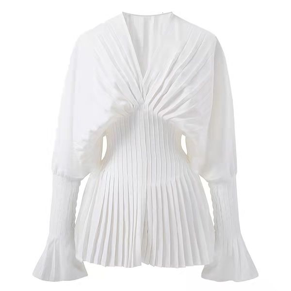 women s blouses shirts elegant women loose white v neck pleated female lantern full sleeve casual blusas 2023 spring autumn ds4 230826
women s blouses shirts elegant women loose white v neck pleated female lantern full sleeve casual blusas 2023 spring autumn ds4 230826