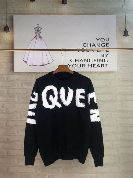 designer sweater sweatshirt embroidered knitwear winter classic collection letter jacquard sweater made of mens womens, White;black
designer sweater sweatshirt embroidered knitwear winter classic collection letter jacquard sweater made of mens womens, White;black