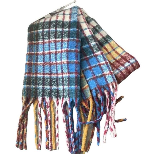 romance painter wrap retro colorful plaid imitation cashmere tasseled scarf fantasy warmth autumn and winter, Blue;gray
romance painter wrap retro colorful plaid imitation cashmere tasseled scarf fantasy warmth autumn and winter, Blue;gray