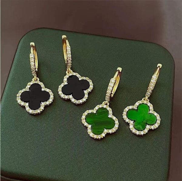 designer earrings four-leaf clover earring black colour for lucky women luxury designer jewelry for women valentine day gift, Golden;silver
designer earrings four-leaf clover earring black colour for lucky women luxury designer jewelry for women valentine day gift, Golden;silver