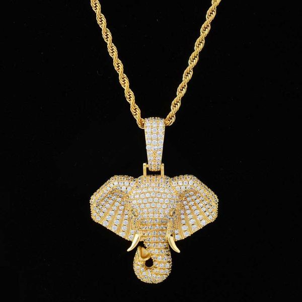 elephant head shape hip hop certified gold pendant 24" rope chain necklace jewelry gift for your boyfriend friend, Silver
elephant head shape hip hop certified gold pendant 24" rope chain necklace jewelry gift for your boyfriend friend, Silver