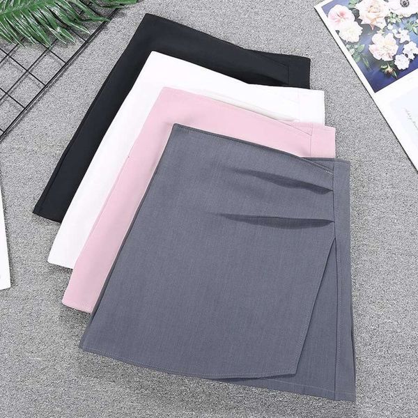 irregular pure color folded butt skirt womens high waist short fashion all match, Black
irregular pure color folded butt skirt womens high waist short fashion all match, Black