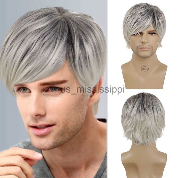 synthetic wigs gnimegil synthetic ombre grey men haircut short straight male wigs with side parting bangs cosplay smooth natural heat resist, Black
synthetic wigs gnimegil synthetic ombre grey men haircut short straight male wigs with side parting bangs cosplay smooth natural heat resist, Black