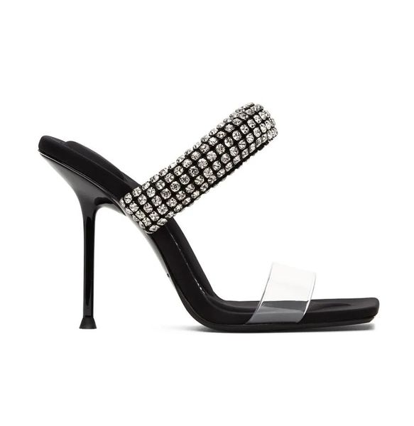 a-wang black pvc julie sandals shoes for women slip on high heels crystal strappy luxury party wedding footwear eu35-40
a-wang black pvc julie sandals shoes for women slip on high heels crystal strappy luxury party wedding footwear eu35-40
