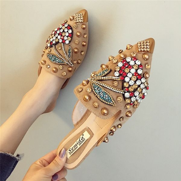 sandals women's flats pointed toe loafers slip-on mules ballet slippers wedding platform casual female shoes metal luxury shoes ladies, Black
sandals women's flats pointed toe loafers slip-on mules ballet slippers wedding platform casual female shoes metal luxury shoes ladies, Black