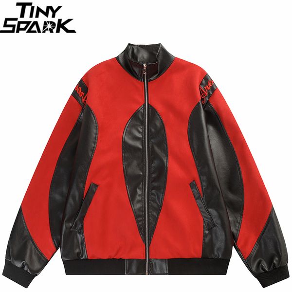 men s jackets streetwear hipster varsity jacket leather red black patchwork embroidery coat men harajuku loose bomber 230826, Black;brown
men s jackets streetwear hipster varsity jacket leather red black patchwork embroidery coat men harajuku loose bomber 230826, Black;brown
