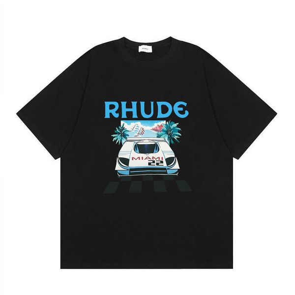 american high street fashion brand rhude short stroke flower racing print casual loose short sleeve t-shirt summer, White;black
american high street fashion brand rhude short stroke flower racing print casual loose short sleeve t-shirt summer, White;black
