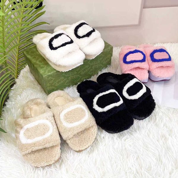 wool slippers designer platformfur slide sandals winter mules ladies men fashion home outdoor loafers with box eu35-45 no463, Black
wool slippers designer platformfur slide sandals winter mules ladies men fashion home outdoor loafers with box eu35-45 no463, Black