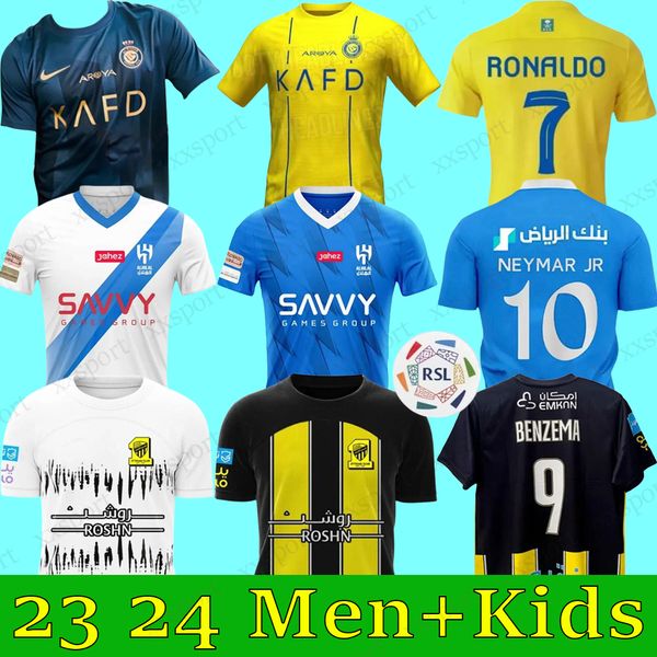 23 24 al hilal neymar jr ronaldo cr7 al nassr fc saudi arabia benzema al ittihad soccer jerseys home away third football shirt adults fans p, Black;yellow
23 24 al hilal neymar jr ronaldo cr7 al nassr fc saudi arabia benzema al ittihad soccer jerseys home away third football shirt adults fans p, Black;yellow