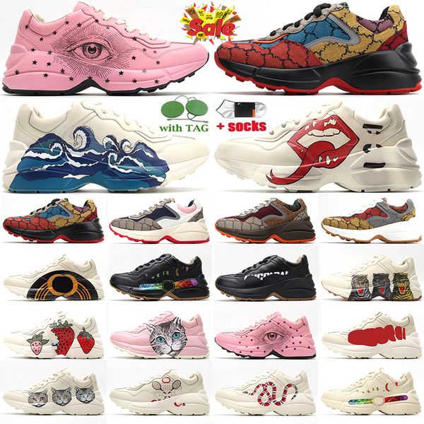 luxury brand rhyton casual shoes men's for women's rhyton sneakers strawberry wave mouth tiger net print vintage coach old dad sho, Black
luxury brand rhyton casual shoes men's for women's rhyton sneakers strawberry wave mouth tiger net print vintage coach old dad sho, Black