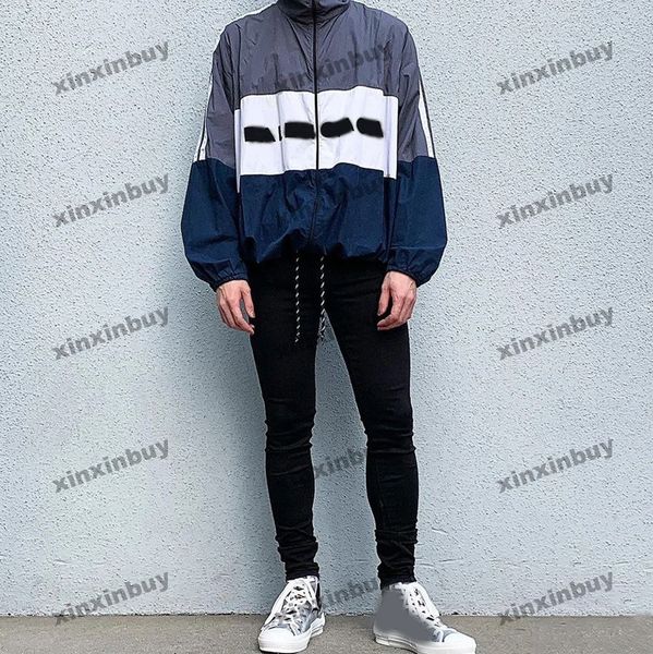 xinxinbuy men designer coat jacket windbreaker three color panelled letter print long sleeve women gray black khaki green m-3xl, Black;brown
xinxinbuy men designer coat jacket windbreaker three color panelled letter print long sleeve women gray black khaki green m-3xl, Black;brown
