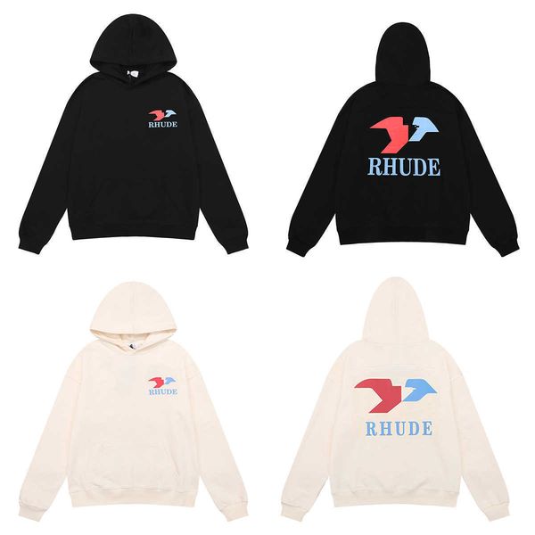 small fashion rhude of america printed hip-hop men's and women's same style terry casual hooded sweater, Black
small fashion rhude of america printed hip-hop men's and women's same style terry casual hooded sweater, Black