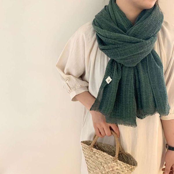 japanese retro art autumn and winter cotton scarf womens pure color all matching shawl travel sunblock, Blue;gray
japanese retro art autumn and winter cotton scarf womens pure color all matching shawl travel sunblock, Blue;gray