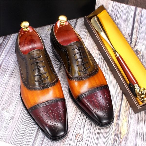 dress shoes mens oxford shoes handmade genuine calfskin leather brogue shoes man wedding party formal shoes big size 6 to 13 230825, Black
dress shoes mens oxford shoes handmade genuine calfskin leather brogue shoes man wedding party formal shoes big size 6 to 13 230825, Black