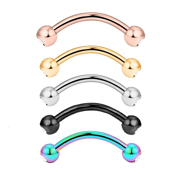 labret lip piercing jewelry gem curved barbell eyebrow rings 16g steel daith rook earring belly button ring 5 col 230825, Black
labret lip piercing jewelry gem curved barbell eyebrow rings 16g steel daith rook earring belly button ring 5 col 230825, Black