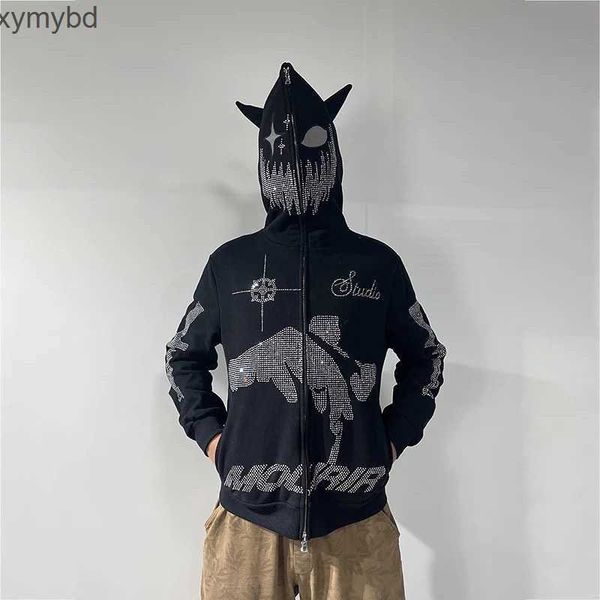 europe and america street commuter hooded sweater men's autumn and winter new loose ins high street cardigan coat top, Black
europe and america street commuter hooded sweater men's autumn and winter new loose ins high street cardigan coat top, Black