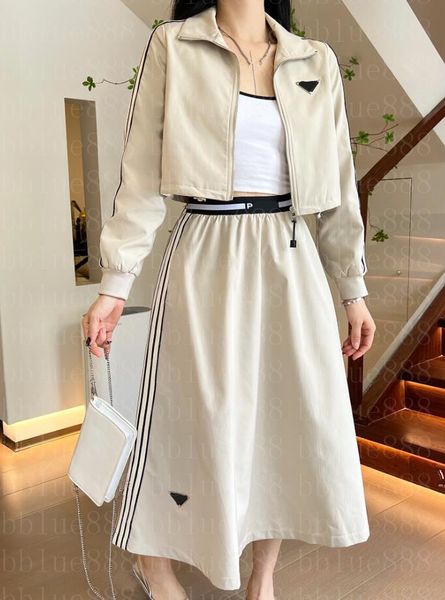 24 women's zipper polo with half skirt set for age reduction and minimalist 825, White
24 women's zipper polo with half skirt set for age reduction and minimalist 825, White