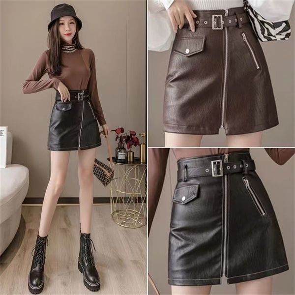 designer casual pu leather dresses shorts skirts womens elegant one-piece set female women's club party skirt female, Black;gray
designer casual pu leather dresses shorts skirts womens elegant one-piece set female women's club party skirt female, Black;gray