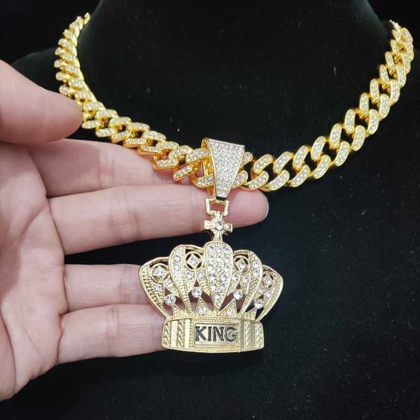 pendant necklaces men women hip hop crown necklace with 13mm cuban chain hiphop iced out bling fashion jewelry gifts 230613, Silver
pendant necklaces men women hip hop crown necklace with 13mm cuban chain hiphop iced out bling fashion jewelry gifts 230613, Silver