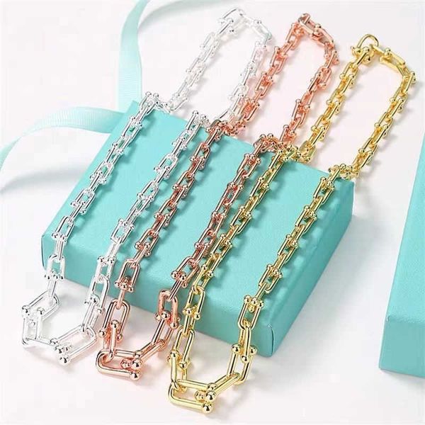 designer necklace funi t family series u-shaped chain bracelet simple and elegant style clavicle couple horseshoe buckle tiffaniess, Silver
designer necklace funi t family series u-shaped chain bracelet simple and elegant style clavicle couple horseshoe buckle tiffaniess, Silver