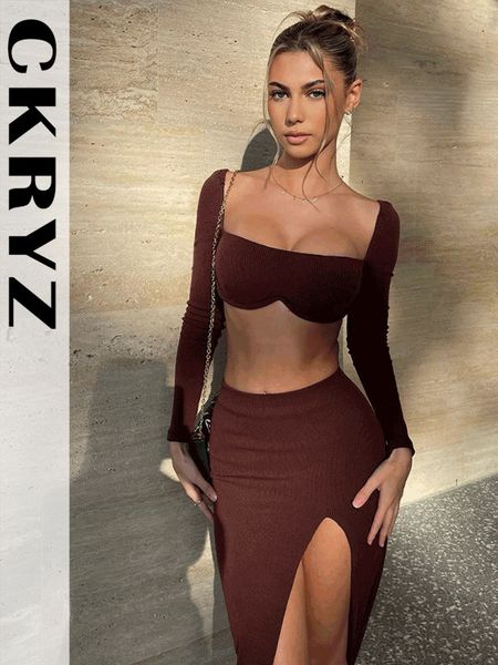 two piece dress ladies clubwear y2k ribbed 2 long sleeve backless summer women side slit crop and maxi skirt matching set streetwear 230826, White
two piece dress ladies clubwear y2k ribbed 2 long sleeve backless summer women side slit crop and maxi skirt matching set streetwear 230826, White