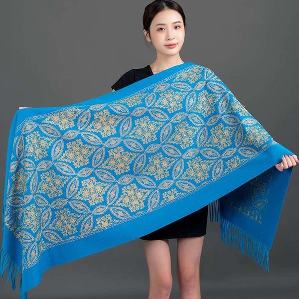 gold silk embroidered autumn scarf and winter xinjiang cashmere embroidery thickening womens ethnic style shawl, Blue;gray
gold silk embroidered autumn scarf and winter xinjiang cashmere embroidery thickening womens ethnic style shawl, Blue;gray